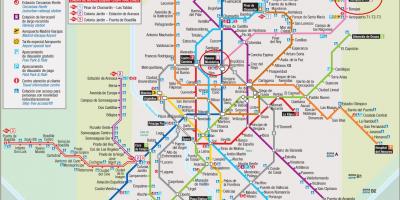 Madrid metro kaart luchthaven