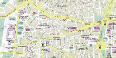 Madrid downtown kaart
