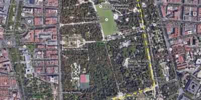 Het Retiro-park in Madrid kaart bekijken