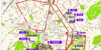 Madrid hop-on-hop-off route kaart