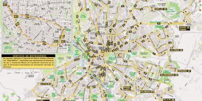 Bus routes Madrid kaart bekijken