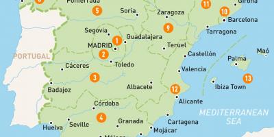Kaart van Madrid