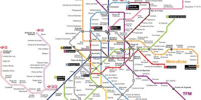 Metro de Madrid kaart bekijken