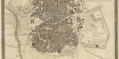 Kaart van Madrid oude stad