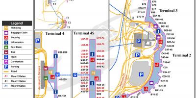 Kaart van Madrid Spanje luchthaven