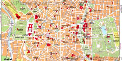 Madrid city centre street kaart