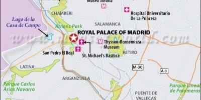 Kaart van real Madrid locatie