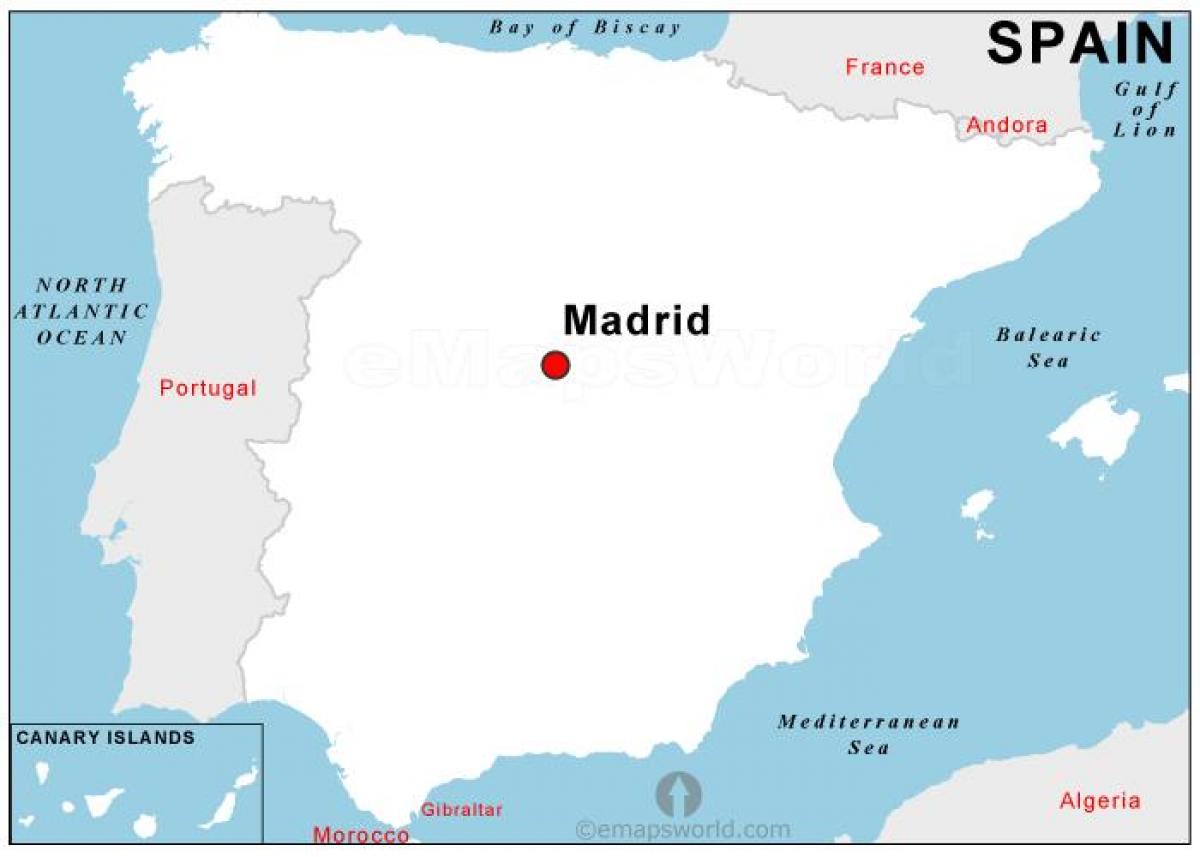 kaart van de hoofdstad van Spanje