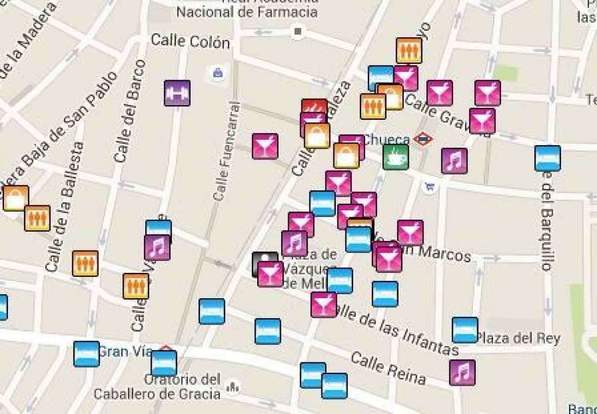 gay area, Madrid kaart bekijken