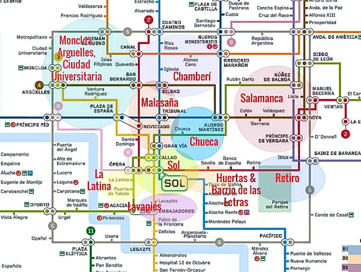 kaart van la latina in Madrid