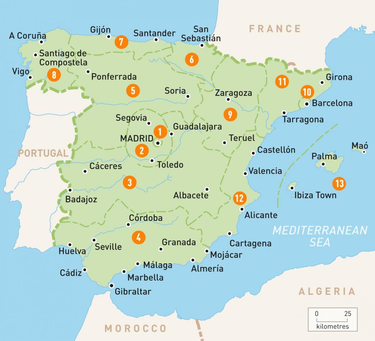 kaart van Madrid