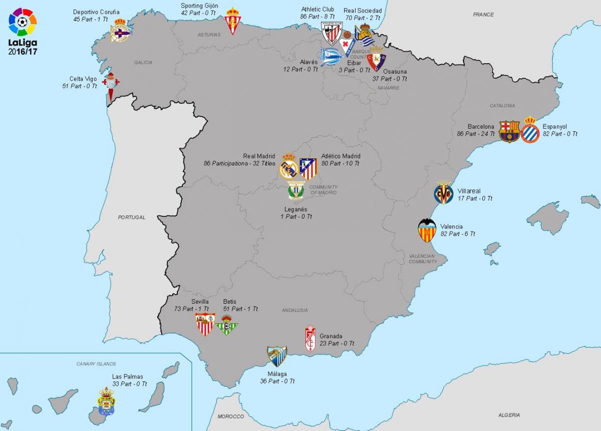 kaart van real Madrid 