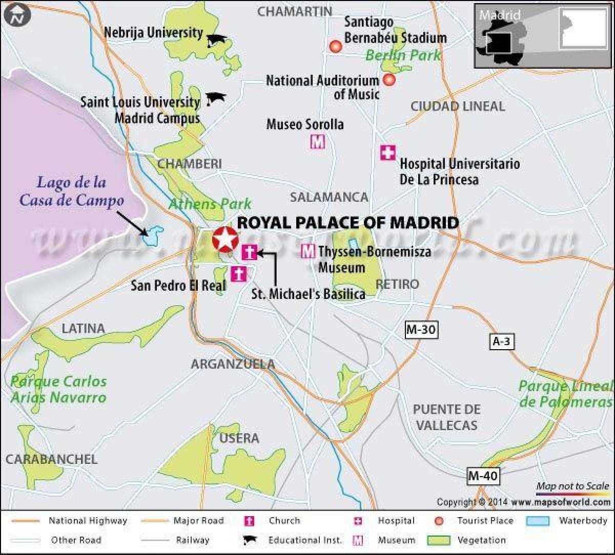 kaart van real Madrid locatie