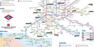 Madrid metro station kaart
